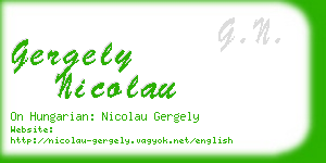 gergely nicolau business card